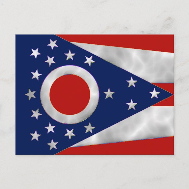 Carte Postale Drapeau de l'Ohio (Devant)