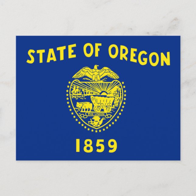 Carte Postale Drapeau de l'Oregon (Devant)
