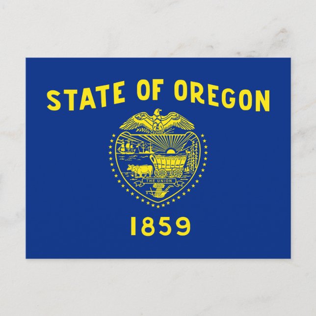 Carte Postale Drapeau de l'Oregon (Devant)