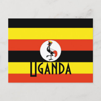 Carte postale drapeau de l'Ouganda