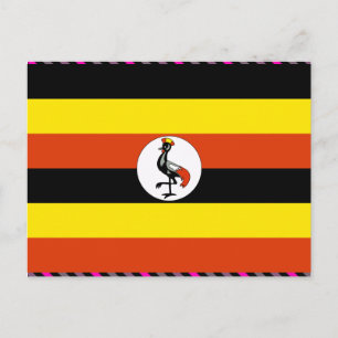Carte Postale Drapeau de l'Ouganda