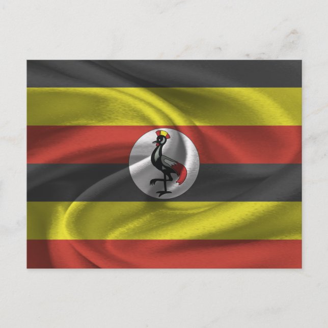 Carte Postale Drapeau de l'Ouganda (Devant)