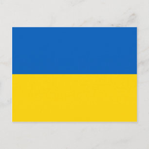 Carte Postale Drapeau de l'Ukraine Etat ukrainien Drapeau bleu j