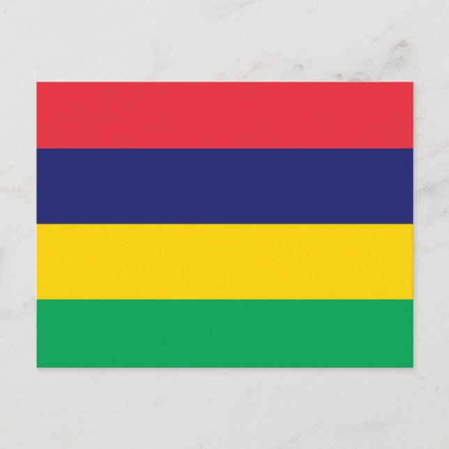 Carte Postale Drapeau de Maurice (Devant)