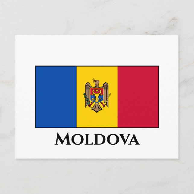 Carte Postale Drapeau de Moldova (Devant)