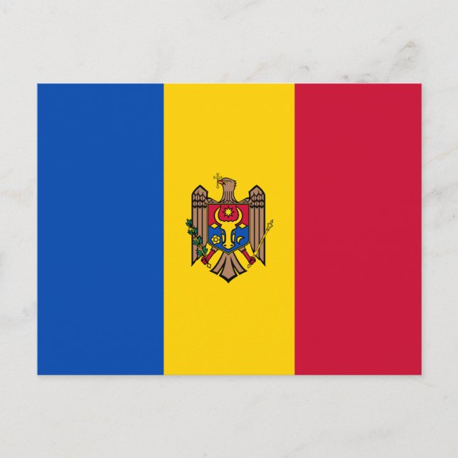 Carte Postale Drapeau de Moldova (Devant)