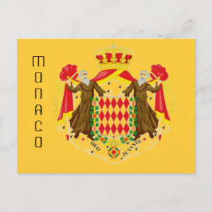 Carte Postale Drapeau de Monaco