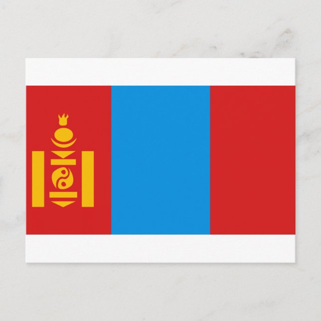 Carte Postale Drapeau de Mongolie (Devant)