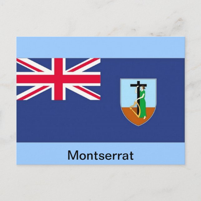 Carte Postale Drapeau de Montserrat (Devant)