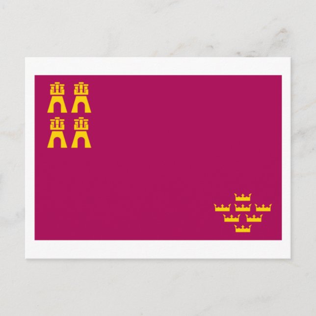 Carte Postale Drapeau de Murcie (Devant)