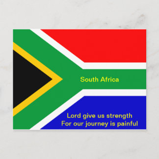 Carte Postale Drapeau de Nelson Mandela en afrique du sud