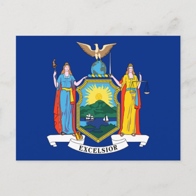 Carte Postale Drapeau de New York (Devant)