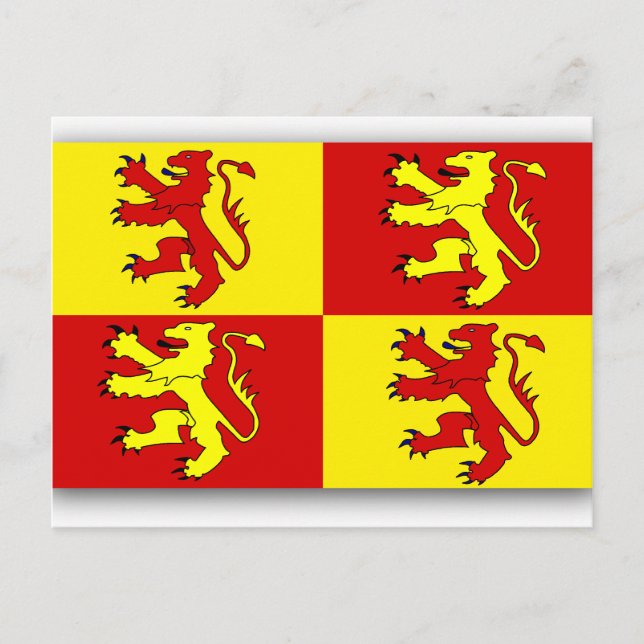 Carte Postale Drapeau de Owain Glyndwr, Royaume-Uni (Devant)