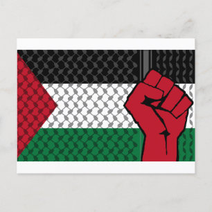 Carte Postale Drapeau de Palestine, Sauvez Gaza, Libérez Gaza