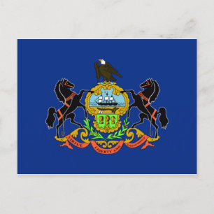 Carte Postale Drapeau de Pennsylvanie