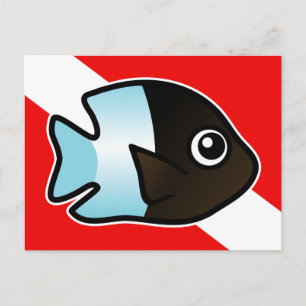 Carte Postale Drapeau de plongée Damselfish