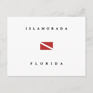 Carte Postale Drapeau de plongée Islamorada Florida