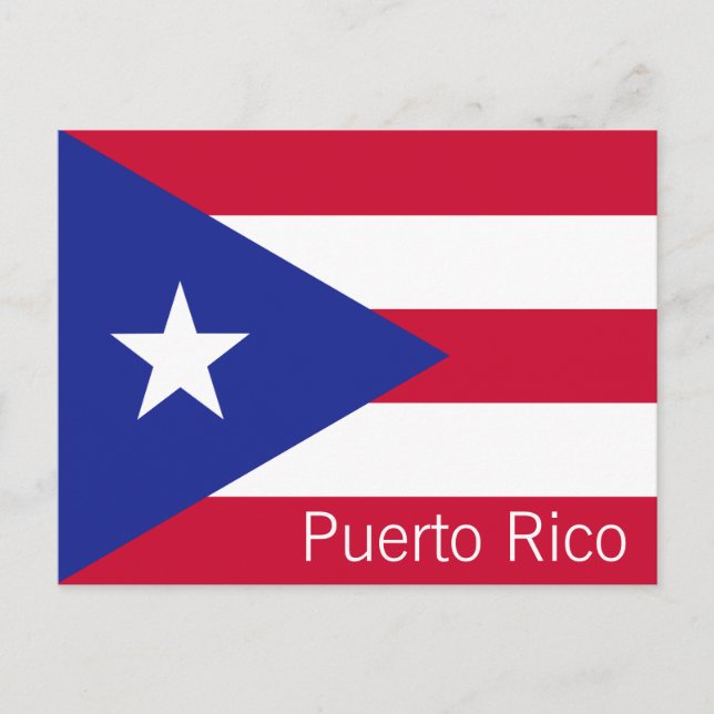 Carte Postale Drapeau de Porto Rico (Devant)