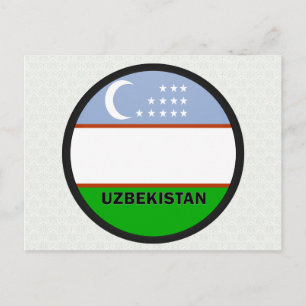 Carte Postale Drapeau de qualité Roundel Ouzbékistan