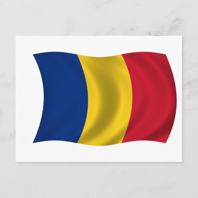 Carte Postale Drapeau de Roumanie (Devant)
