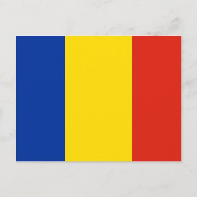 Carte Postale Drapeau de Roumanie (Devant)