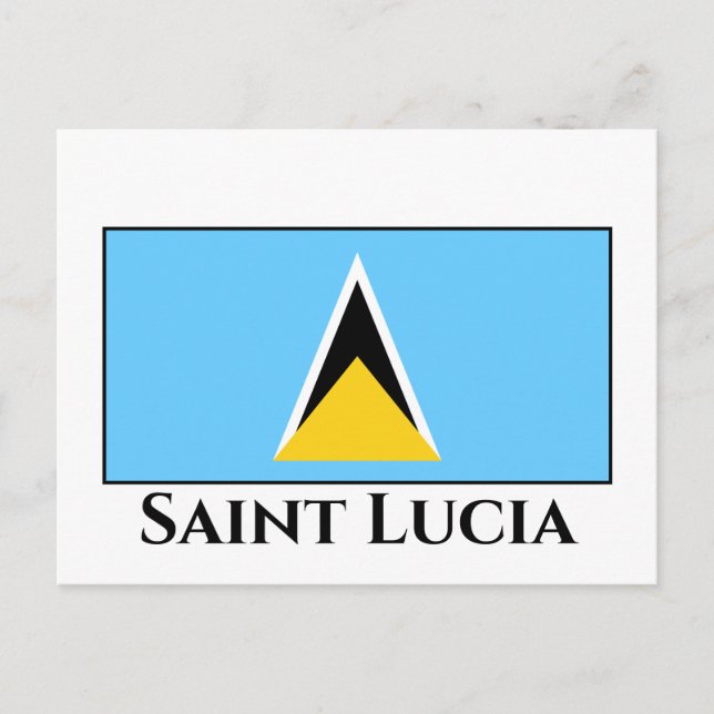 Carte Postale Drapeau de Sainte-Lucie (Devant)