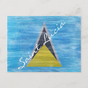 Carte Postale Drapeau de Sainte-Lucie