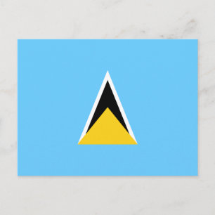 Carte Postale Drapeau de Sainte-Lucie (Sainte-Lucie) (Caraïbes)