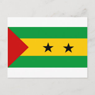 Carte Postale Drapeau de Sao Tomé-et-Principe
