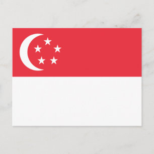Carte Postale Drapeau de Singapour