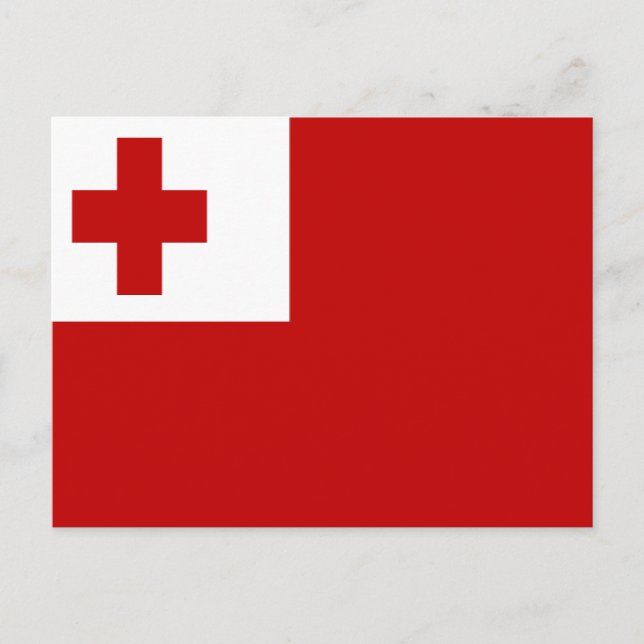 CARTE POSTALE DRAPEAU DE TONGA (Devant)