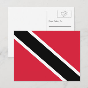 Carte Postale Drapeau de Trinidadiens et Tobago, Trinité-et-Toba