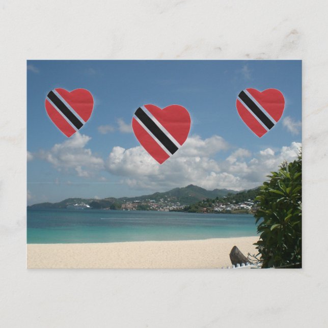 Carte Postale Drapeau de Trinité-et-Tobago (Devant)