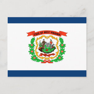 Carte Postale Drapeau de Virginie occidentale