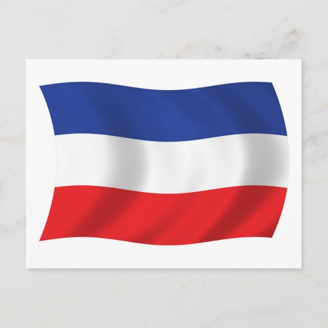 Carte postale drapeau de Yougoslavie (Devant)