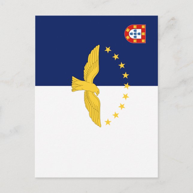 Carte Postale Drapeau des Açores (Portugal) (Devant)