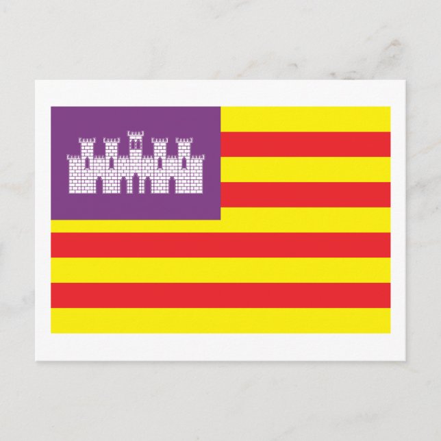 Carte postale Drapeau des Baléares (Devant)