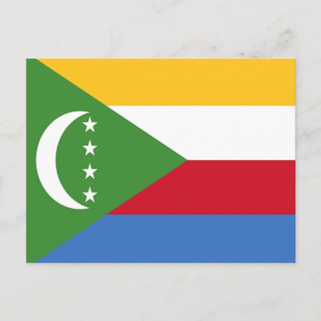 Carte Postale Drapeau des Comores (Devant)