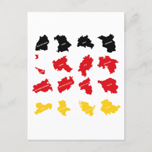 Carte Postale Drapeau des États allemands
