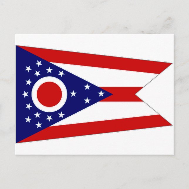 Carte Postale Drapeau des Etats-Unis Ohio (Devant)
