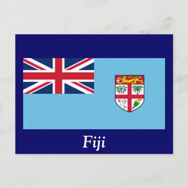 Carte Postale Drapeau des Fidji (Devant)