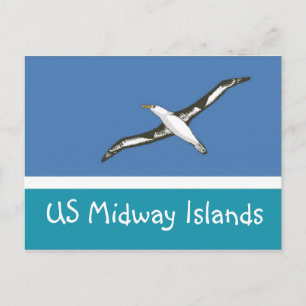 Carte Postale Drapeau des îles Midway américaines