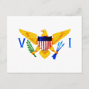CARTE POSTALE DRAPEAU DES ÎLES VIRGIN