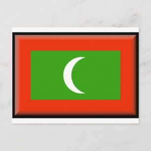 Carte Postale Drapeau des Maldives