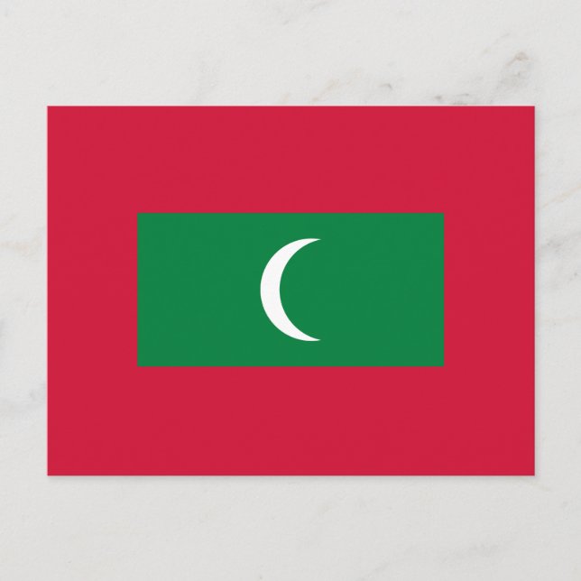 Carte Postale Drapeau des Maldives (Devant)