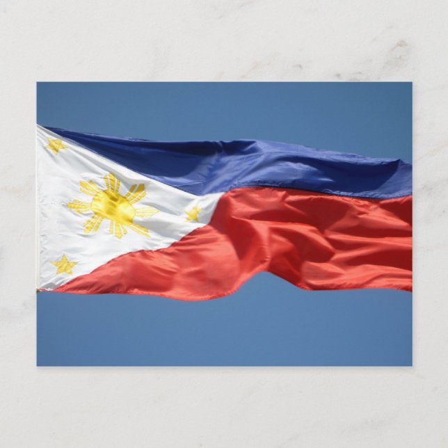 Carte Postale drapeau des philippines flottant (Devant)