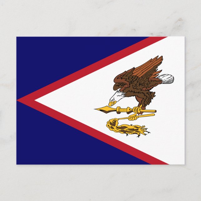 Carte Postale Drapeau des Samoa américaines patriotiques (Devant)