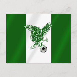 Carte Postale Drapeau des Super Eagles nigérians