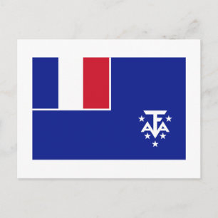 Carte Postale Drapeau des terres australes et antarctiques franç