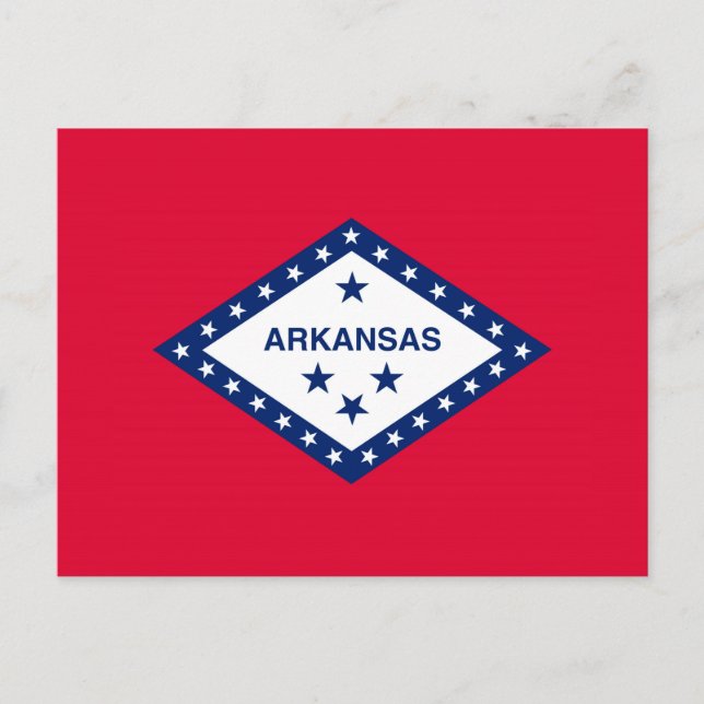 Carte Postale Drapeau d'État Arkansas (Devant)
